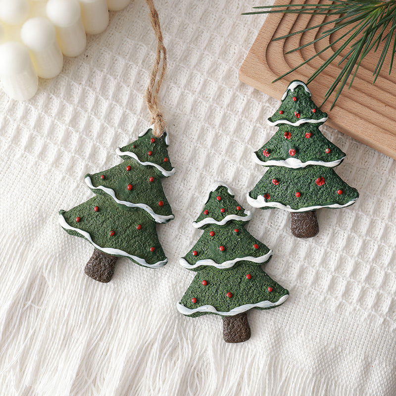 Resin Christmas Tree Ornament Fridge Magnet Holiday Decor
