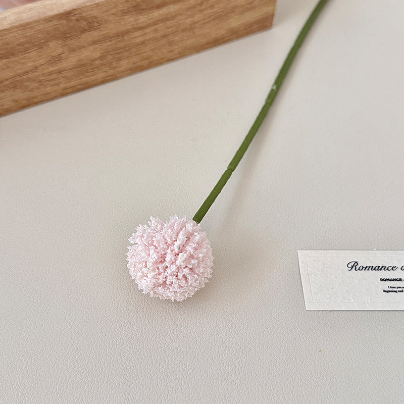 Faux Pom Pom Flower Stem Billy Ball Floral Decor