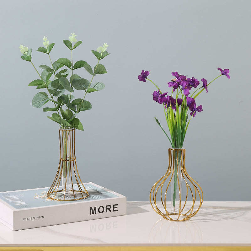 Iron Vase Decorative Planter for Home Table Desk