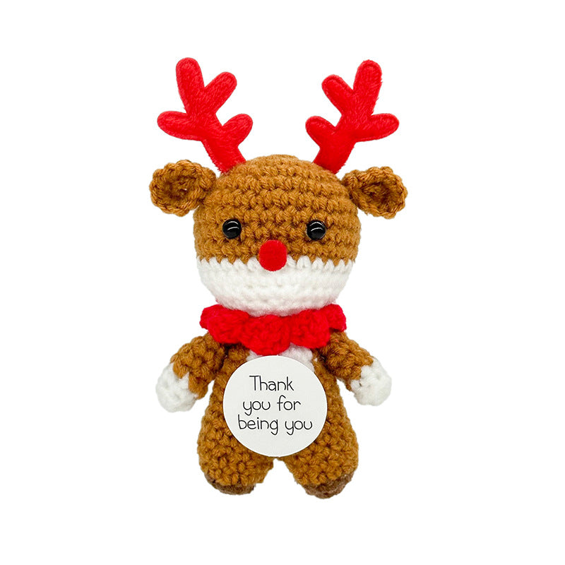 Christmas Crochet Plush Figurines Holiday Tabletop Decor