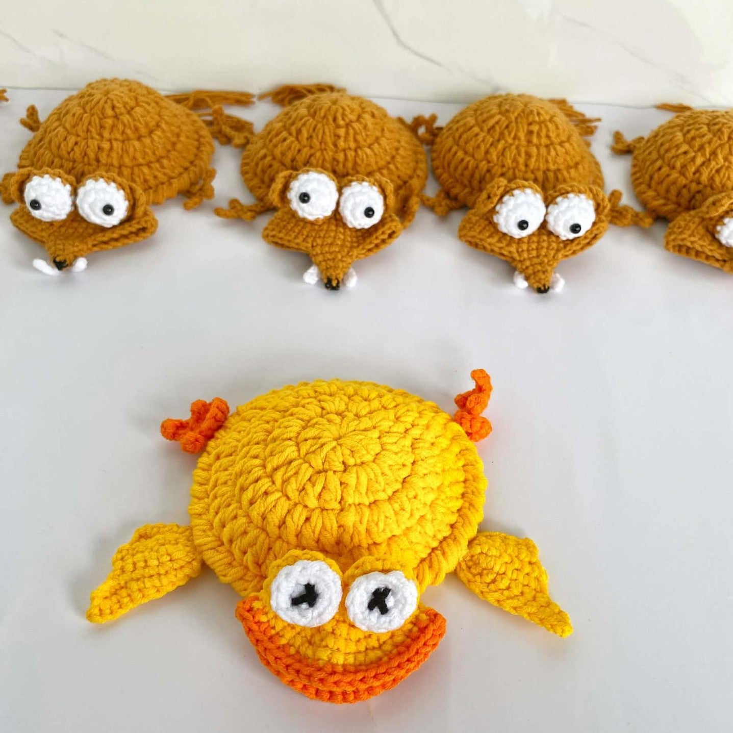 Handmade Crochet Animal Coaster Knit Mug Mat Table Decor