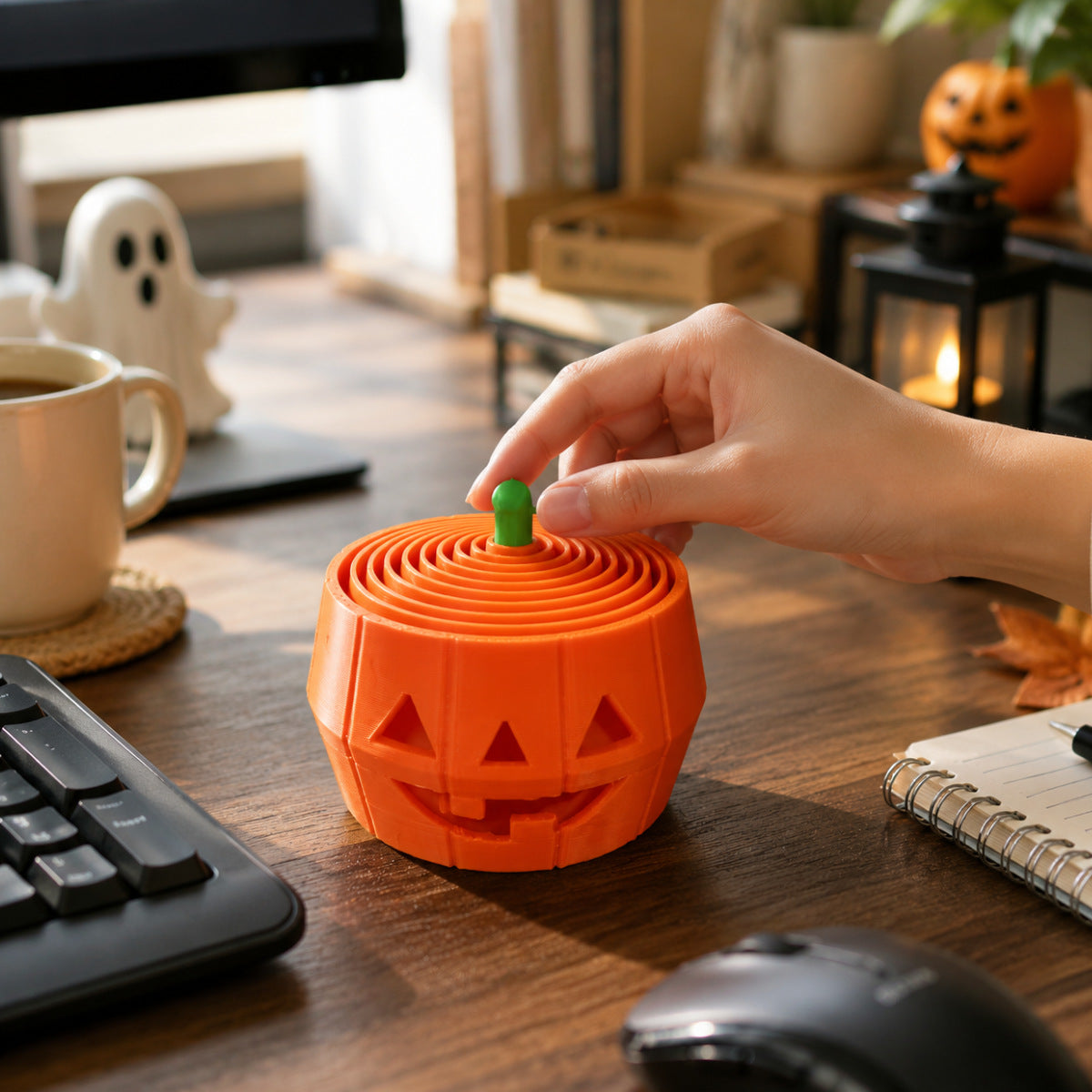Halloween Pumpkin Stretchy Decoration Fidget Toy Seasonal Desk Decor