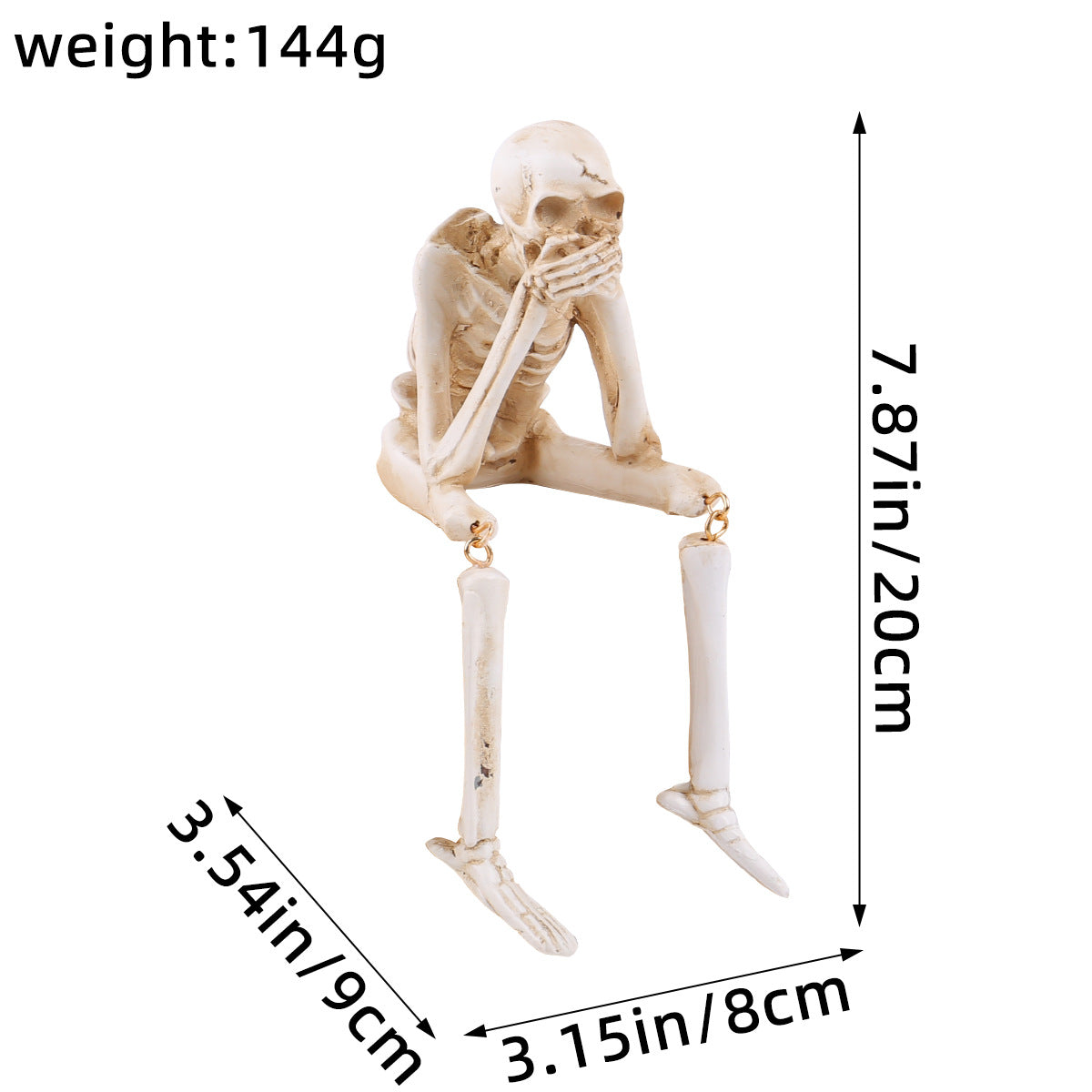 Halloween Skeleton Figurine Spooky Tabletop Decor