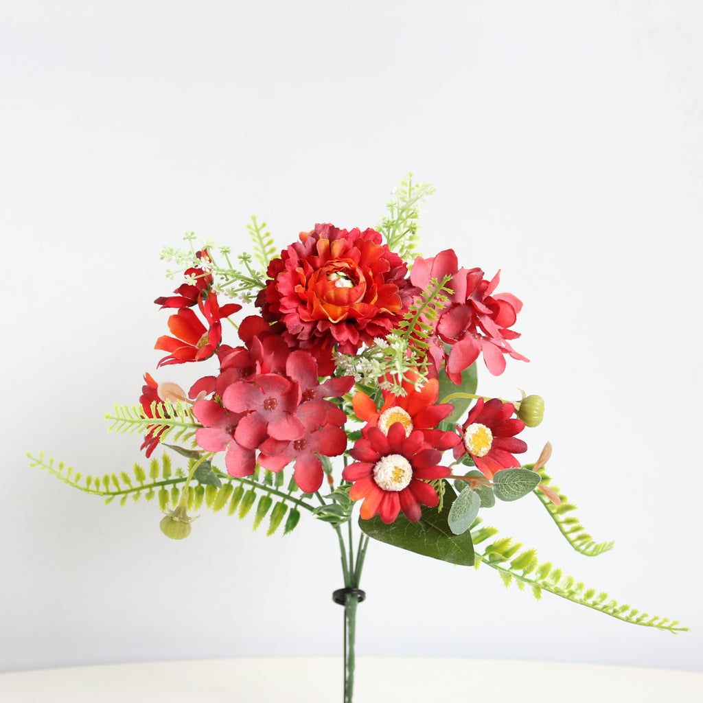 Valentine Faux Hydrangea Carnation Daisy Bouquet Home Decor