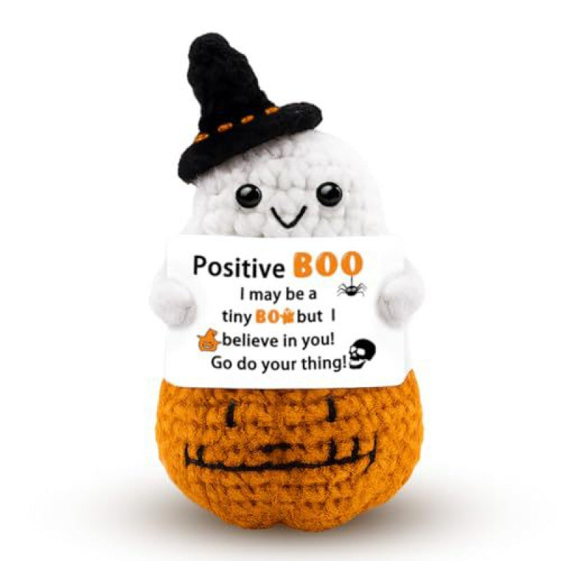 Handmade Crochet Doll Pumpkin Ghost Halloween Plush Decor
