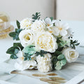 Valentine Faux Rose Hydrangea Peony Bouquet Home Decor