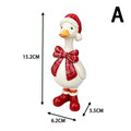 Cute Resin Christmas Duck Figurines Holiday Tabletop Decor