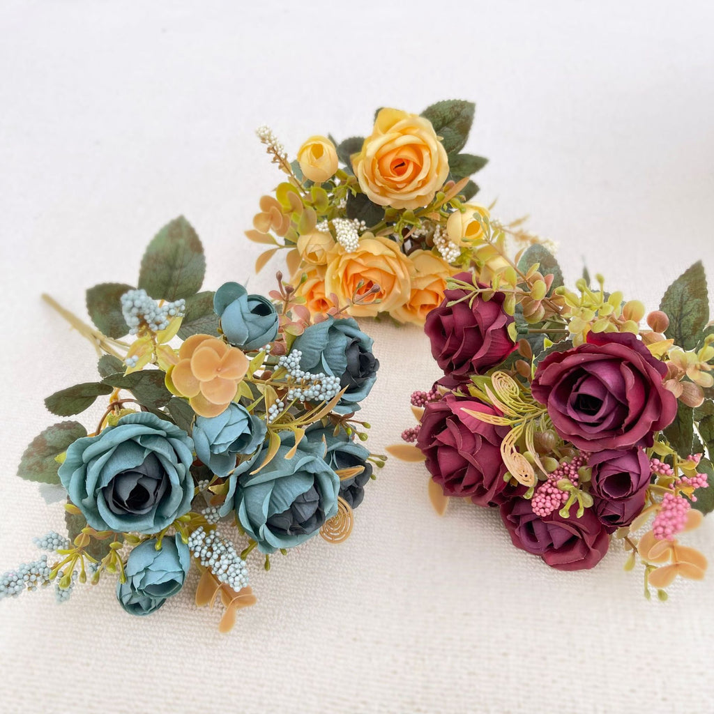 Valentine’s Day Rose Faux Flower Bouquet for Home Decor