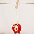 Felt Pom Pom Reindeer Christmas Tree Ornaments