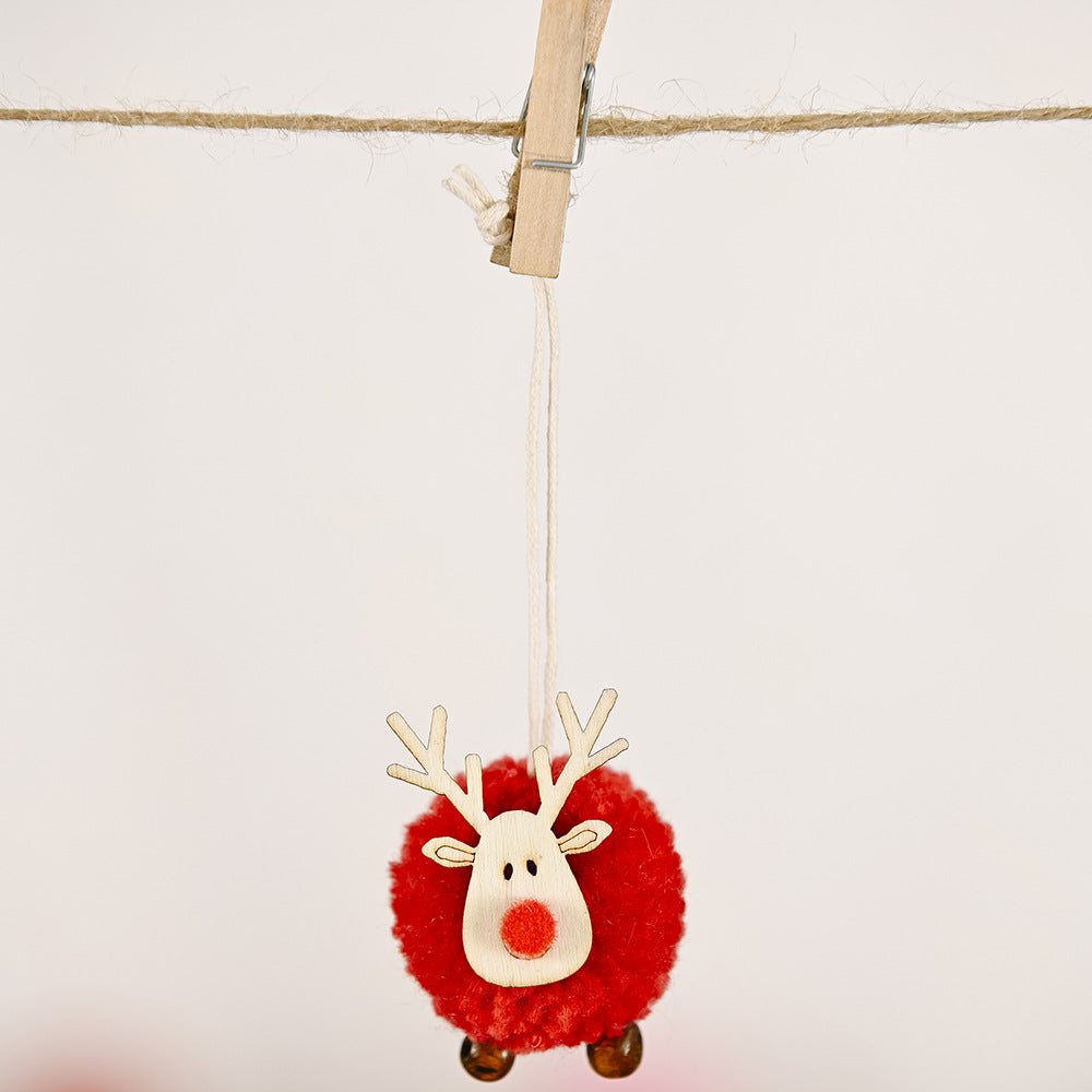 Felt Pom Pom Reindeer Christmas Tree Ornaments