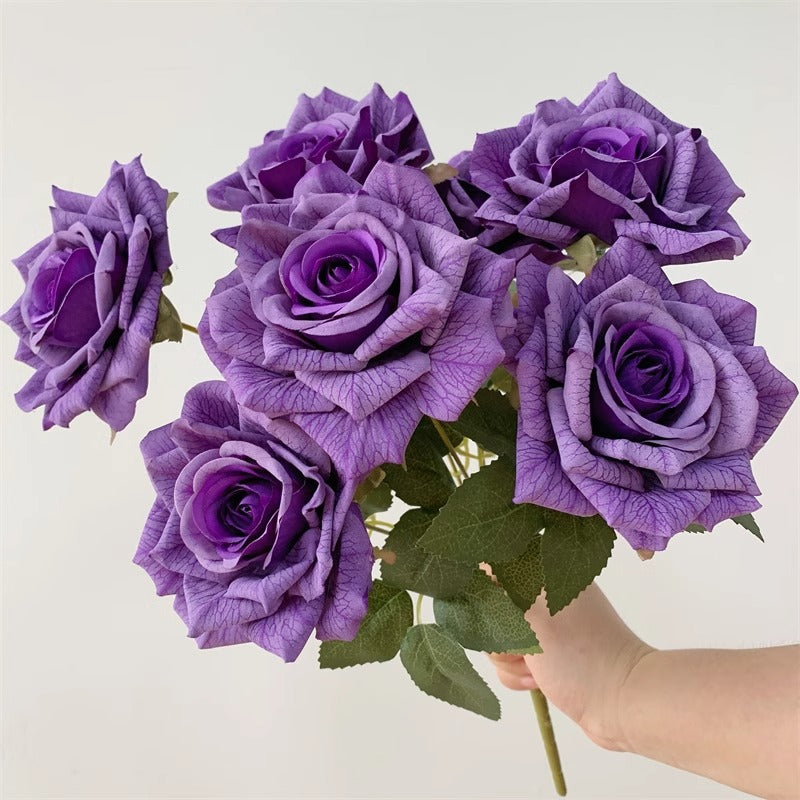 Valentine’s Day Silk Rose Faux Flower Bouquet for Home Decor