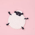 Handmade Crochet Sheep Coaster Wool Yarn Drink Mat