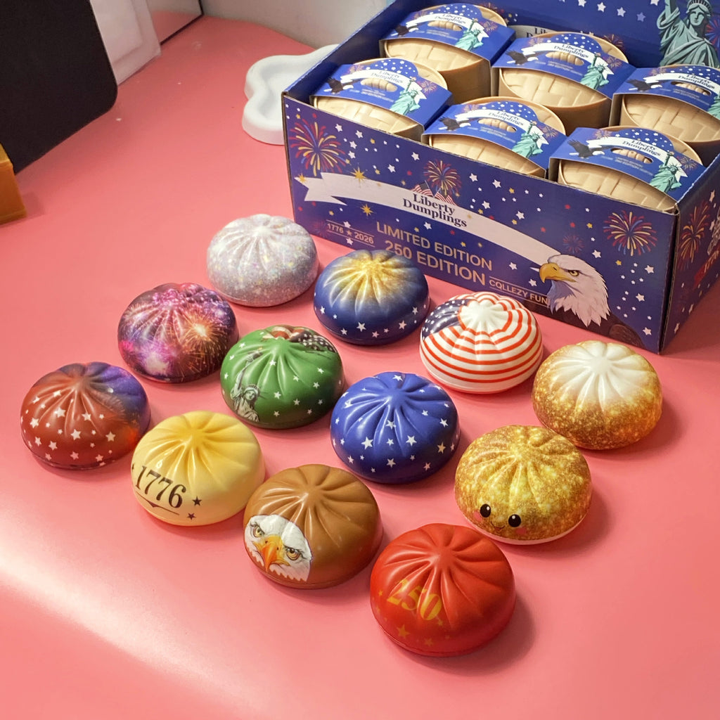 4th of July Dumpling Squishy USA Theme Gift Box