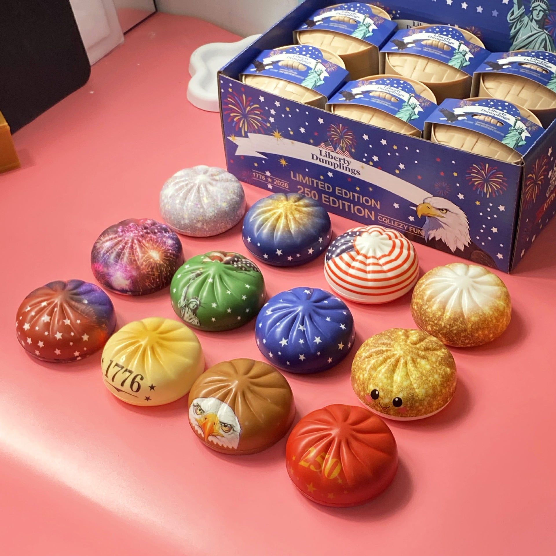 4th of July Dumpling Squishy USA Theme Gift Box