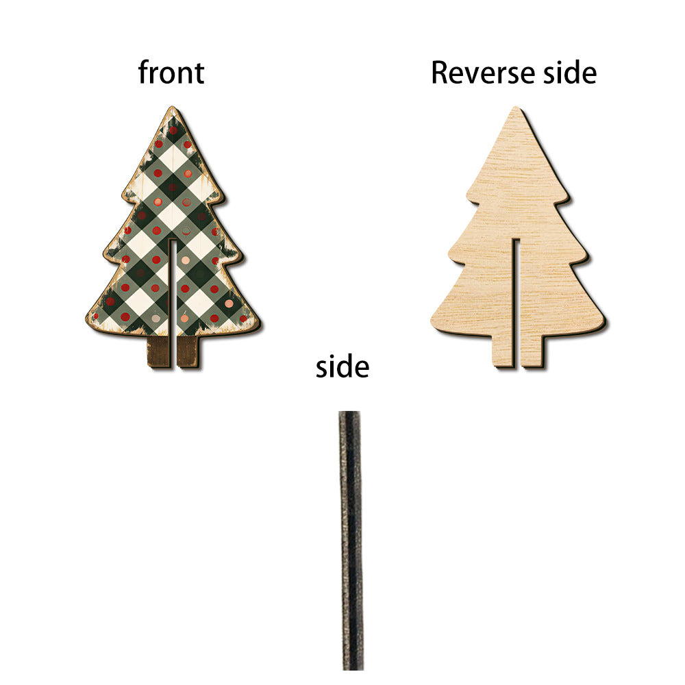 Wooden Christmas Tree Tabletop Holiday Decoration