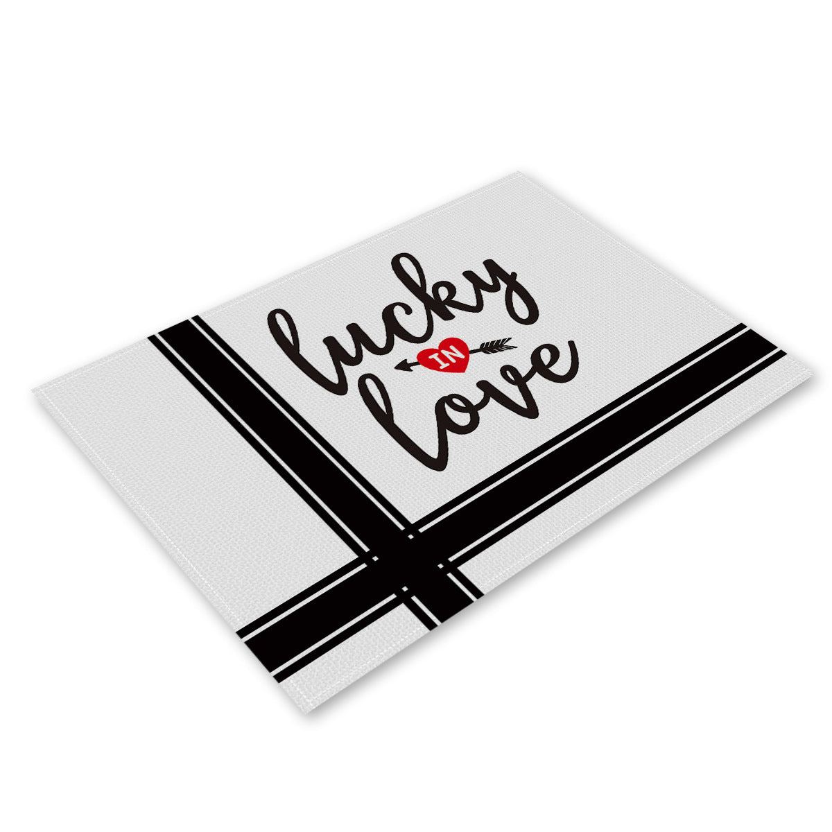 Valentines Day Plaid Linen Placemats Farmhouse Table Decor