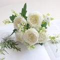 Valentine 5-Head Faux Persian Rose Mini Bouquet Home Decor