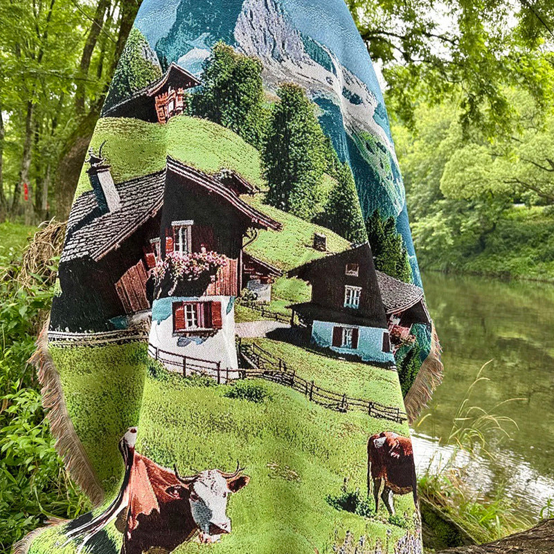 Woven Throw Blanket Tapestry Couch Throw Home Decor