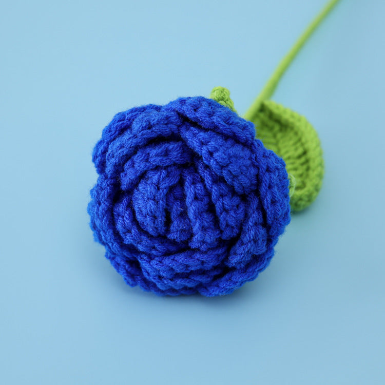 Valentine Crochet Rose Artificial Flower for Home Decor
