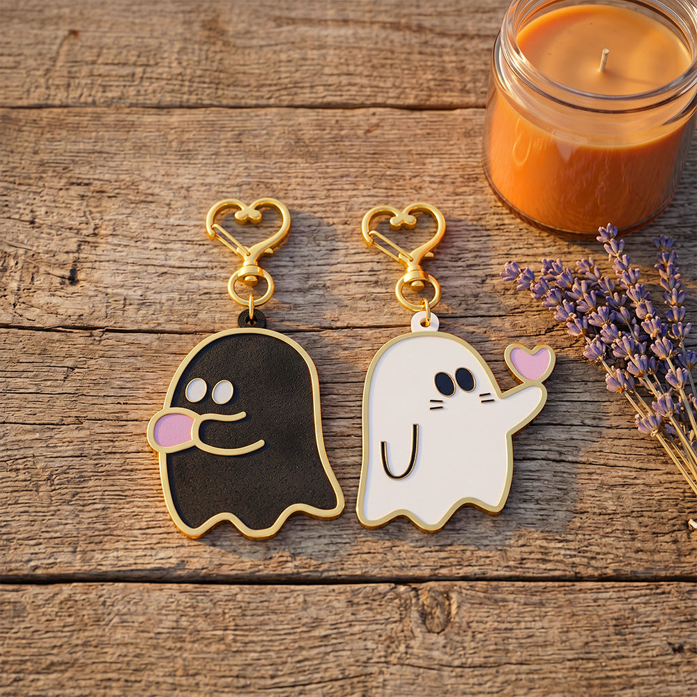 Acrylic Halloween Ghost Keychain Cute Seasonal Bag Charm