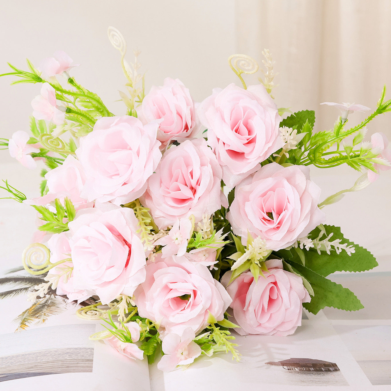 Valentine Rose Artificial Flower Bouquet for Home Decor