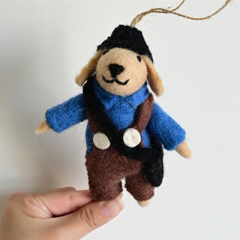 Handmade Felt Animal Keychain Plush Bag Charm Ornament