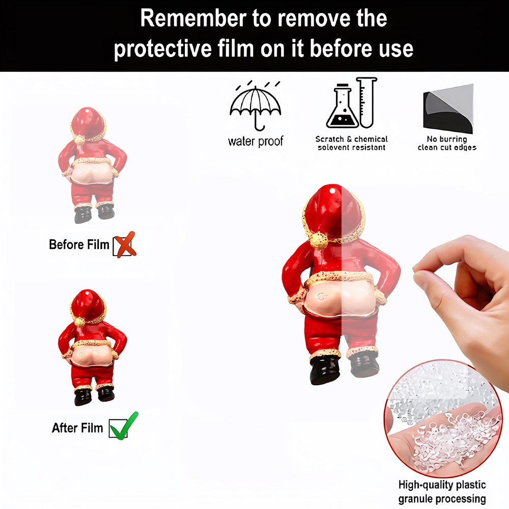 Acrylic Christmas Santa Hanging Ornament Car Charm