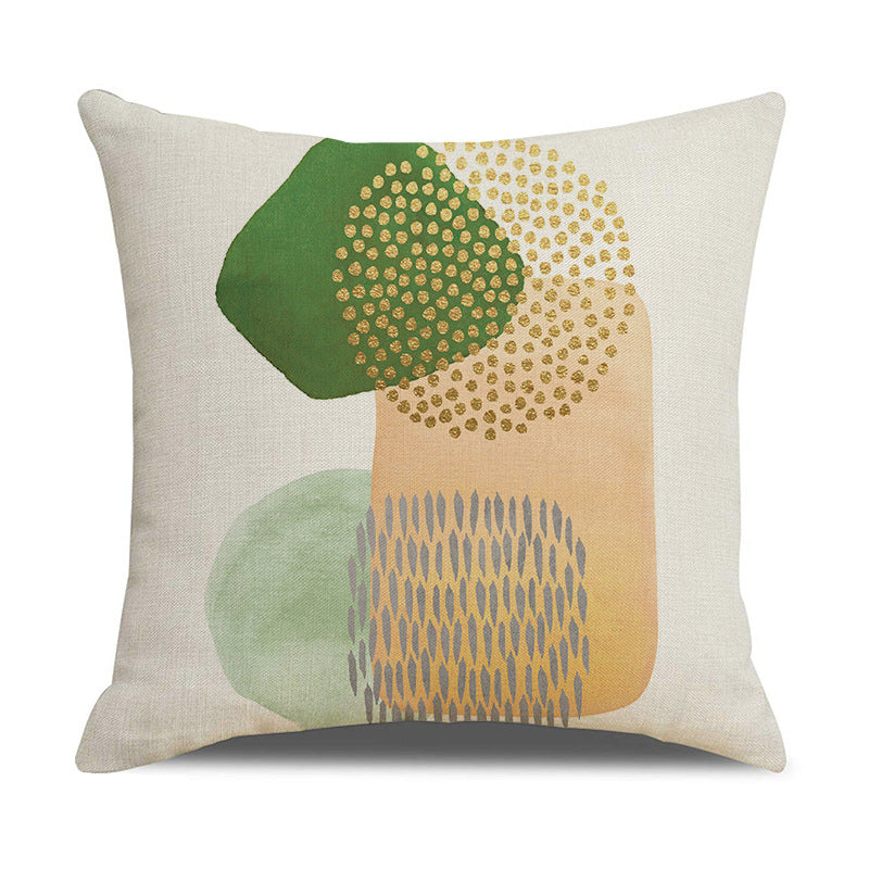 Modern Abstract Linen Throw Pillow Cover for House Decor