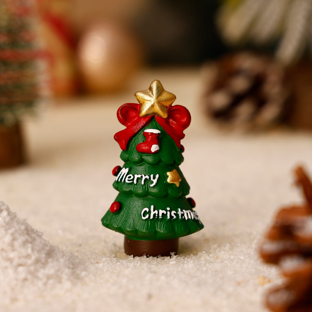 Christmas Resin Tabletop Decor Santa Tree Reindeer Holiday Figurine