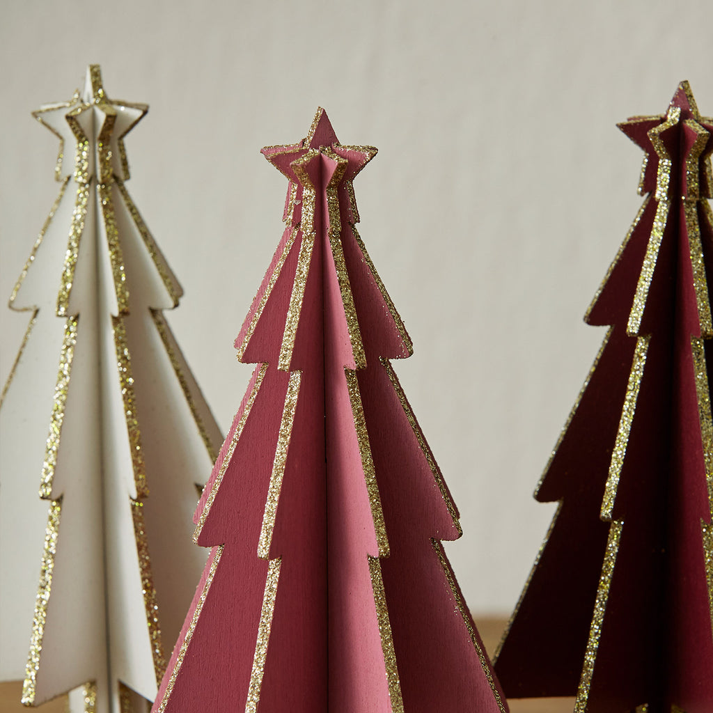 Mini Wooden Christmas Tree Tabletop Holiday Decor