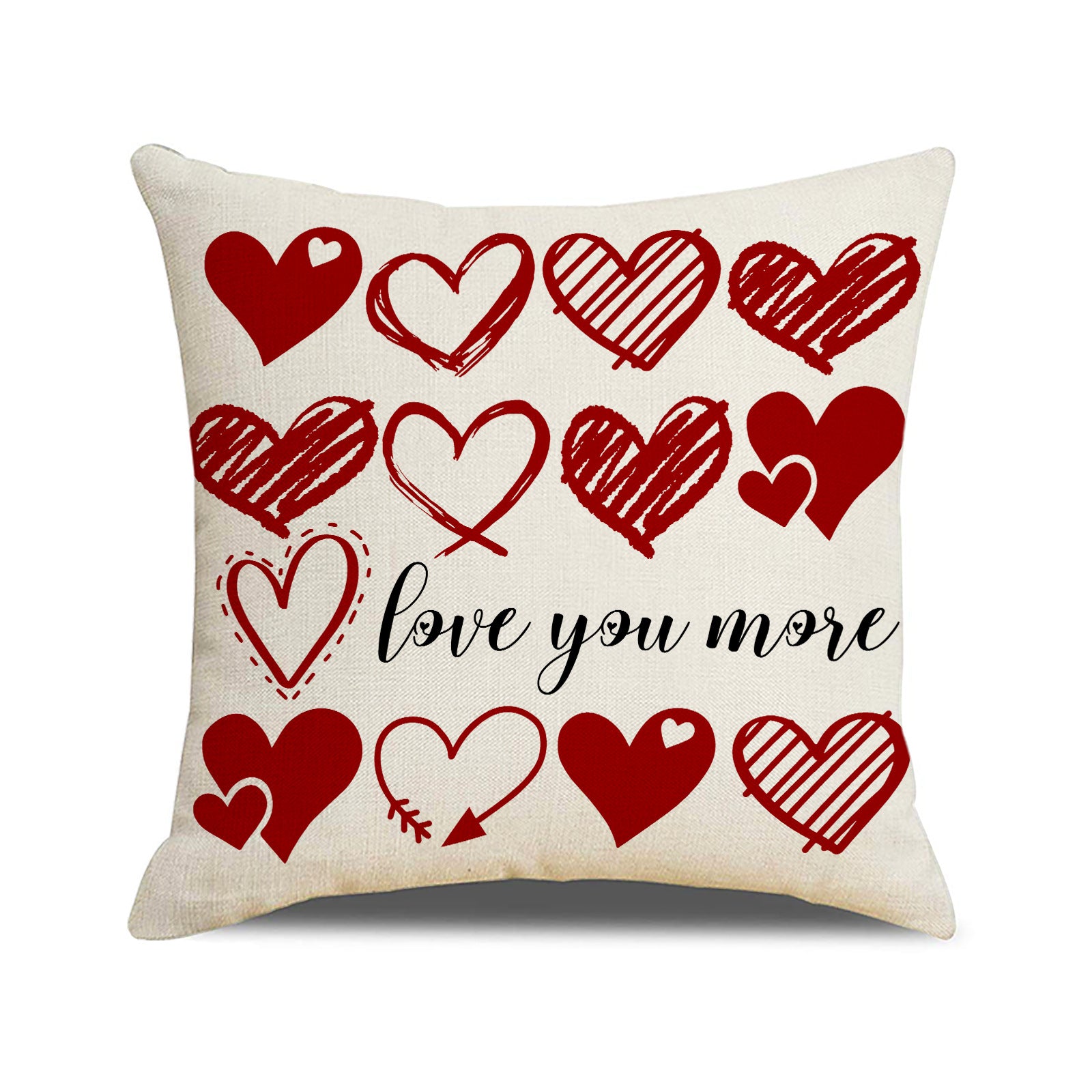 Valentine’s Day Heart Pillow Covers Rustic Love Home Decor