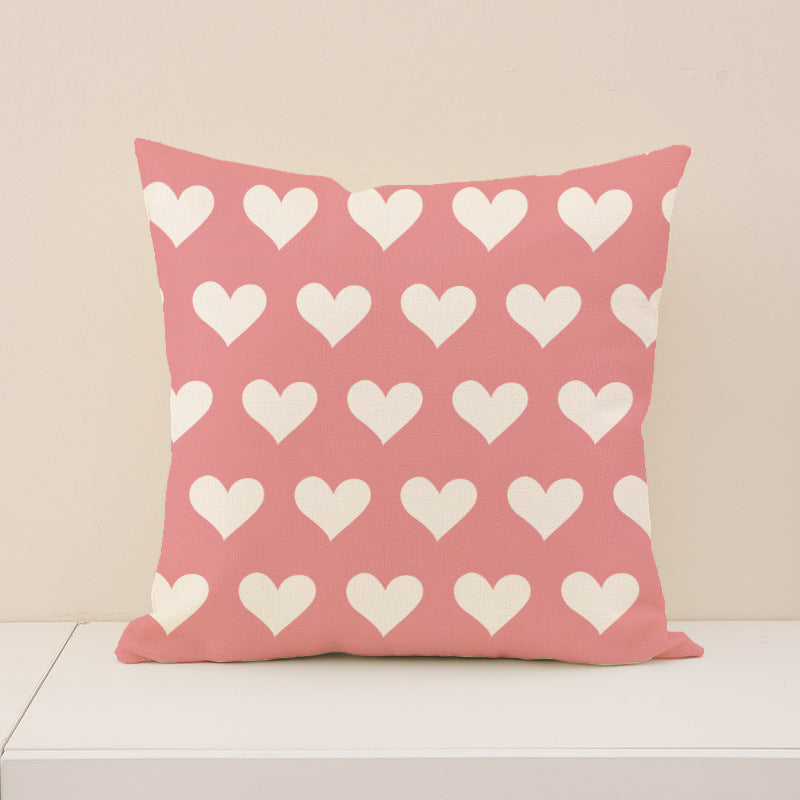 Pink Heart Valentine Pillow Covers Set Cute Love Decor