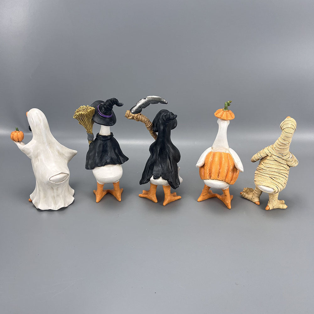 Resin Halloween Duck Figurine Seasonal Tabletop Decor