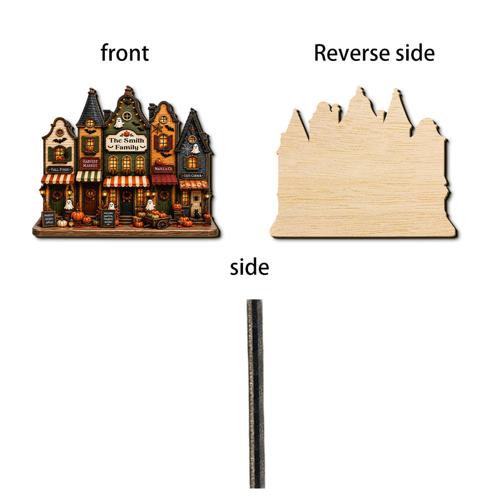 Halloween Haunted House Wooden Hanging Wall Decor