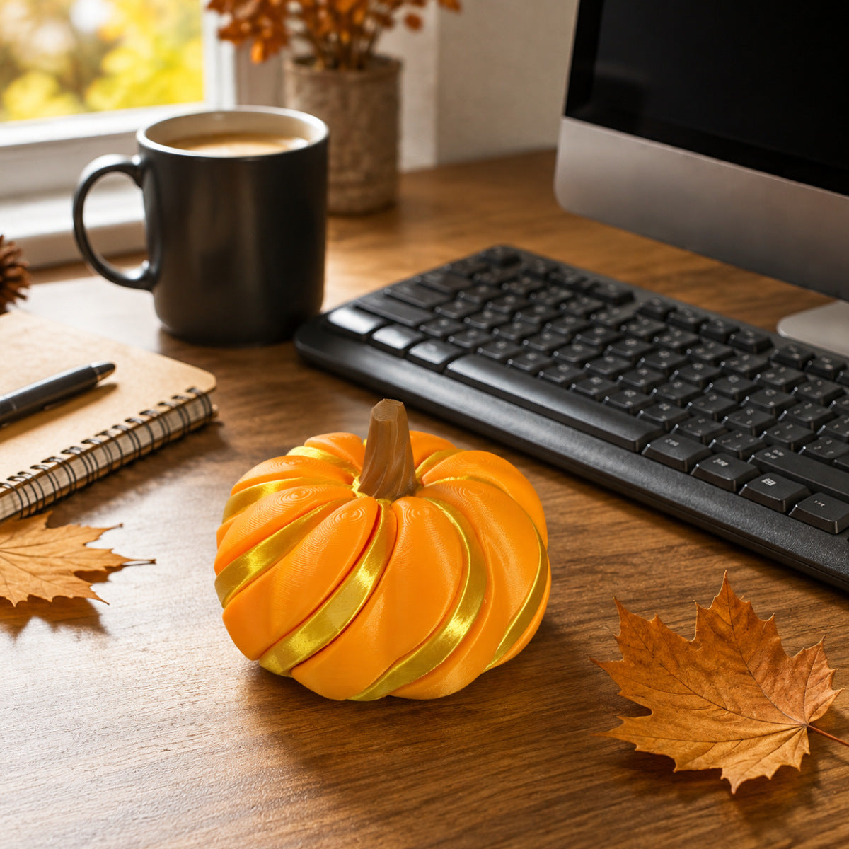 3D Printed Pumpkin Fidget Toy Halloween Desk Decoration