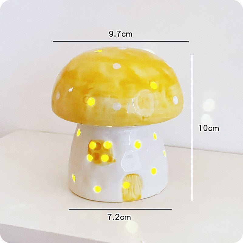 Mushroom LED Night Light Mini Cottage Table Decor
