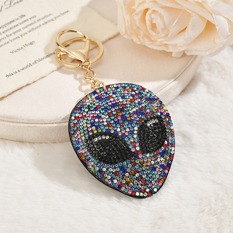 Bling Rhinestone Alien Keychain Sparkly Bag Charm Gift