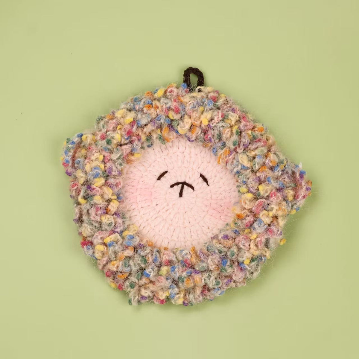 Handmade Crochet Sheep Coaster Cute Animal Drink Mat