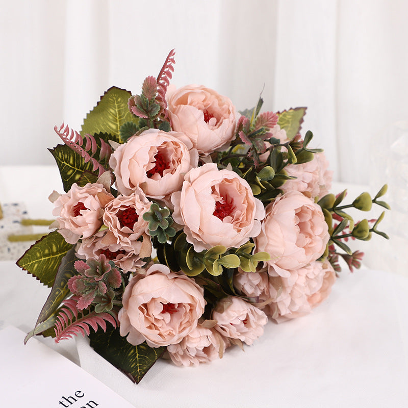 Valentine’s Day Peony Rose Artificial Flower Bouquet Decor