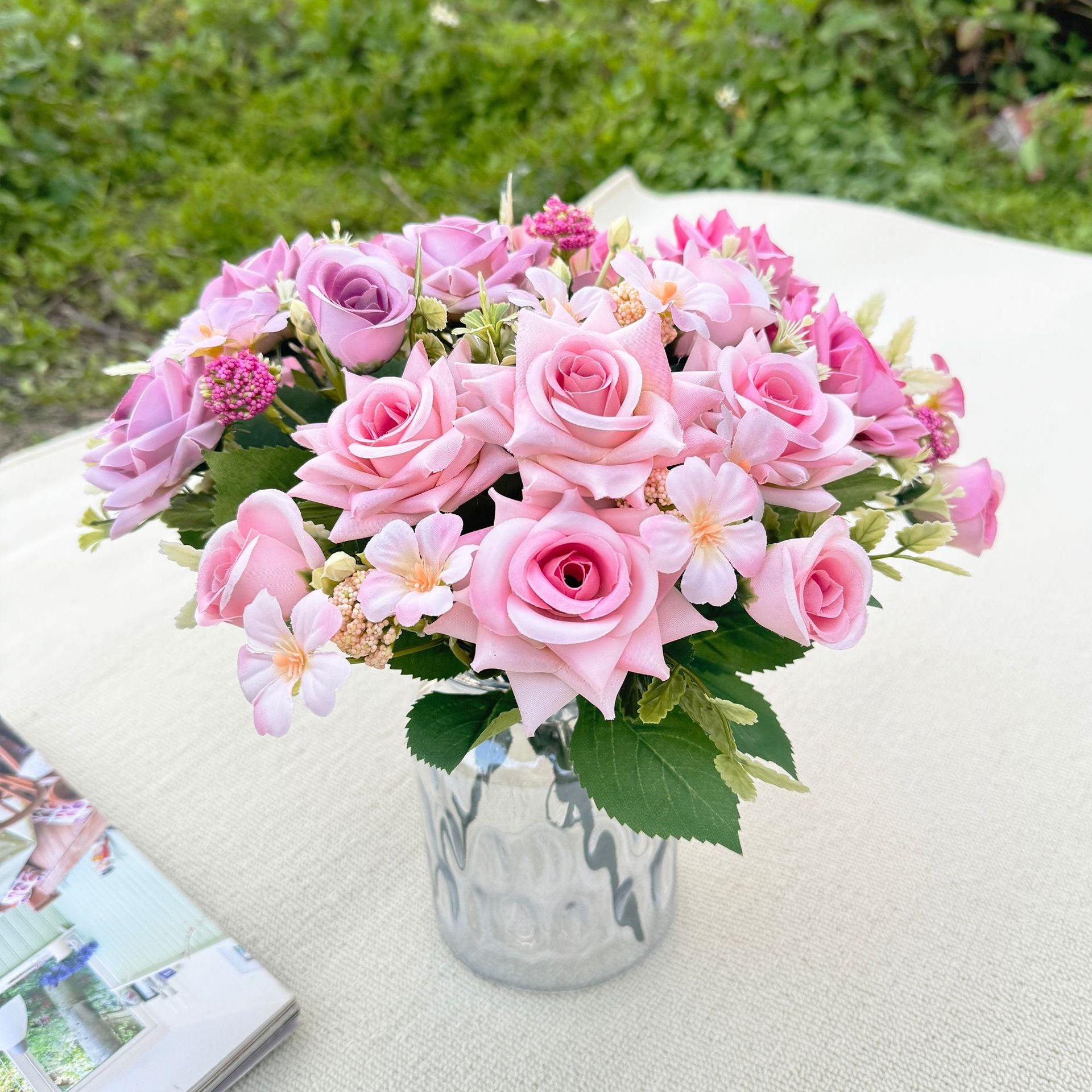 Valentine’s Day Romantic Faux Rose Bouquet Home Decor Gift