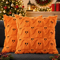 Halloween Ghost Plush Pillow Cover Cozy Holiday Home Decor