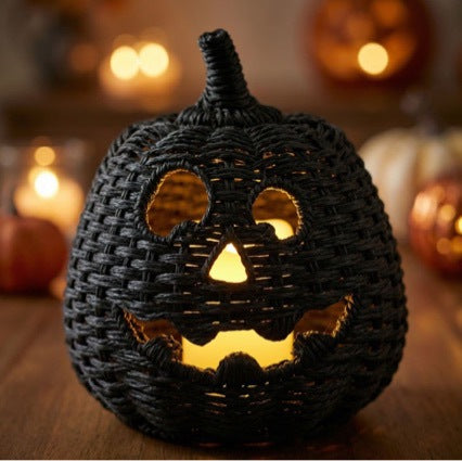 Halloween Resin Pumpkin Lantern Tabletop Decor