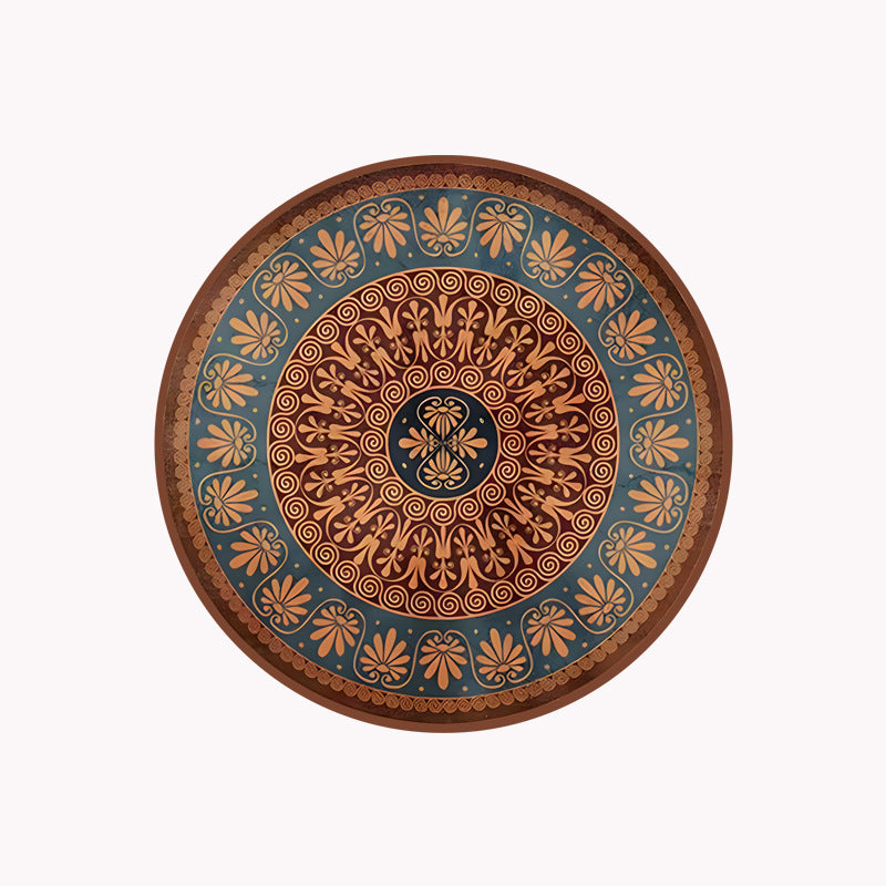 Bohemian Pattern Rubber Drink Coaster Round Table Decor