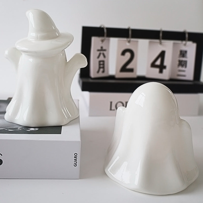 Ghost Candle Holder Halloween Decor for Tabletop Display