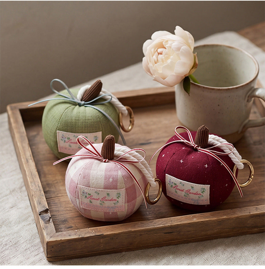Christmas Fabric Apple Plush Ornament Holiday Seasonal Decor