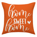 Orange Geometric Linen Throw Pillow Cover Home Decor