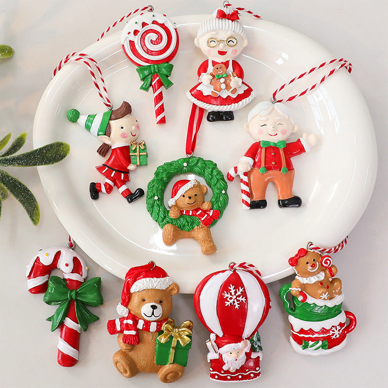 Christmas Resin Hanging Ornament Holiday Tree Decor Design