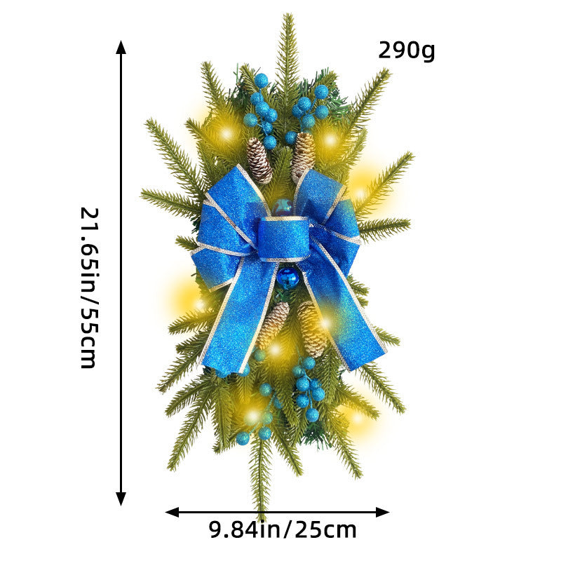 LED Christmas Hanging Decoration Wreath Ornament