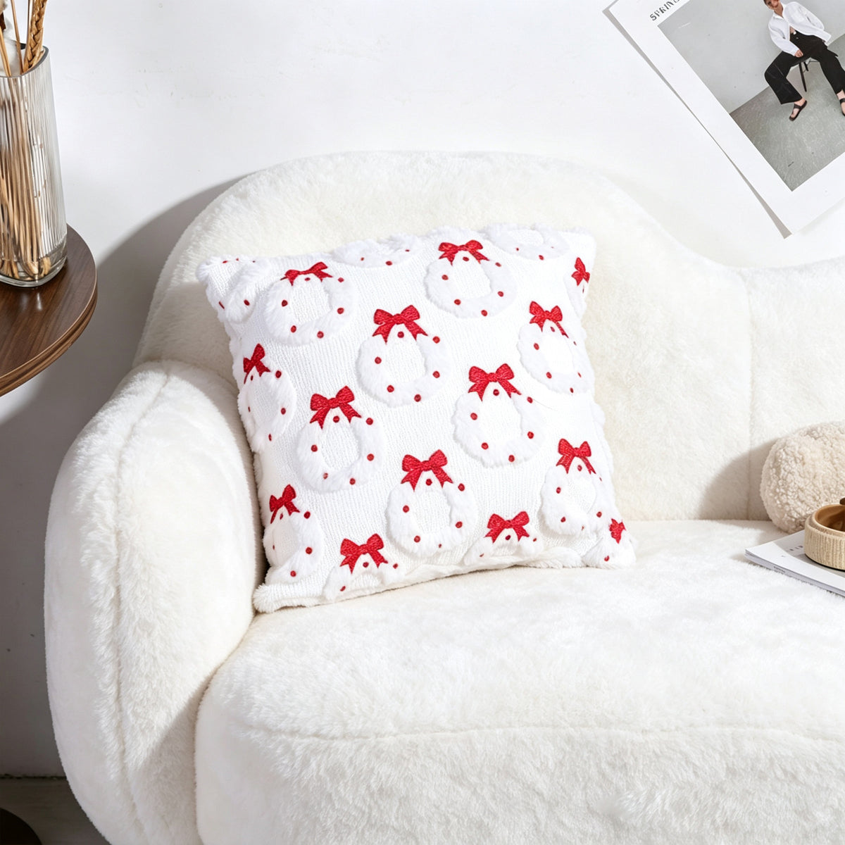 Christmas Tree Pattern Pillow Cover Holiday Home Decor