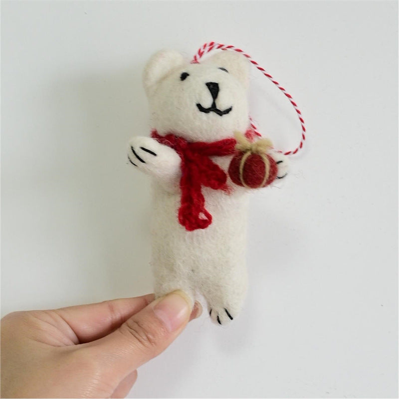 Handmade Felt Animal Keychain Plush Bag Charm Ornament